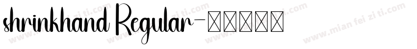 shrinkhand Regular字体转换